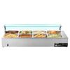 Commercial Food Warmer, 1700W Electric Stainless Steel Steam Food Warmer with Glass Cover, 8-Pan Countertop Buffet Bain Marie with Soup & Perforated