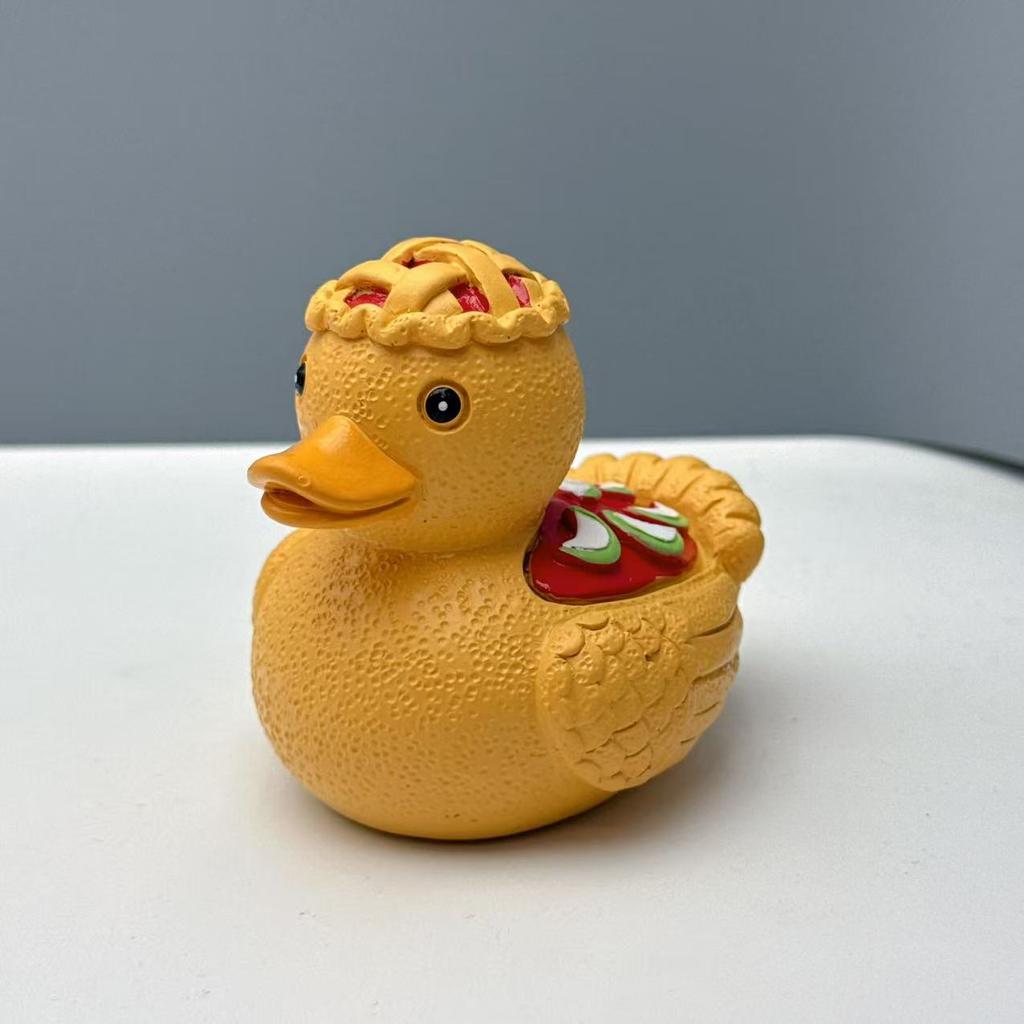 Weihnachtsdekoration Lebkuchen Süßigkeiten Ente Statue Niedliche Fruchtente Figur Kreatives Heim Schreibtisch Ornament Weihnachtsgeschenke