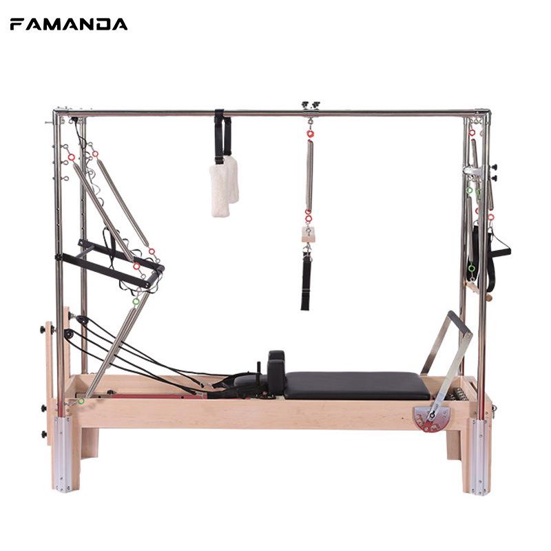 FAMANDA Pilates 3-in-1 Solid Wood Core Bed - Multifunctional Fitness Equipment for Home and Commercial Use