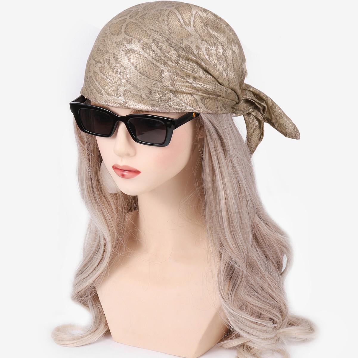 Leopard  Snake Print Triangle Scarf - Euro American Hip Hop Style Headscarf Triangle Scarf (45cm*90cm)
