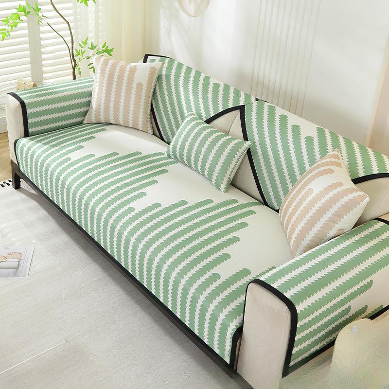 

Подушка для дивана, универсальная, современная, простая, из ледяного шелка, летняя подушка для дивана, нескользящая подушка, полотенце на спинку 70*70cm