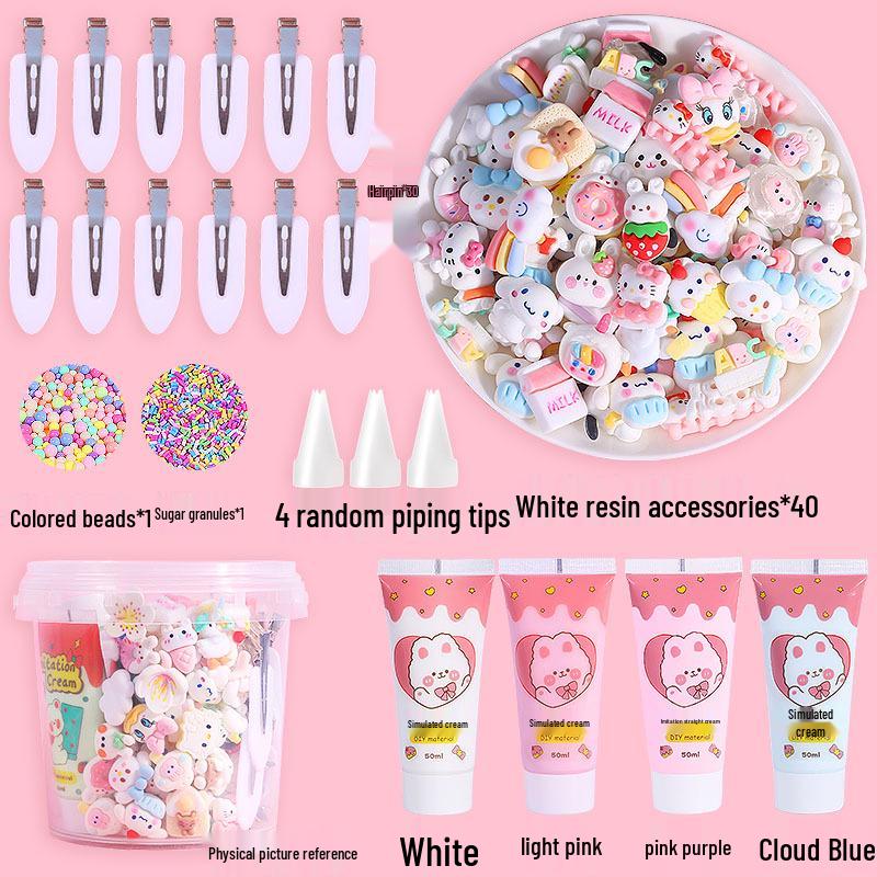 Dziecięcy zestaw do samodzielnego robienia spinek do włosów: Urocze żywiczne akcesoria do ręcznie robionych spinek do włosów