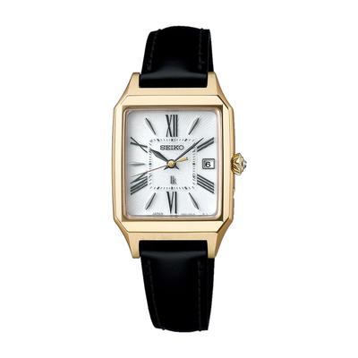 [Seiko Uhr] Rukia Grow Square Design Solar Radio Wave SSVW212 Damen Silber + Lady Gold