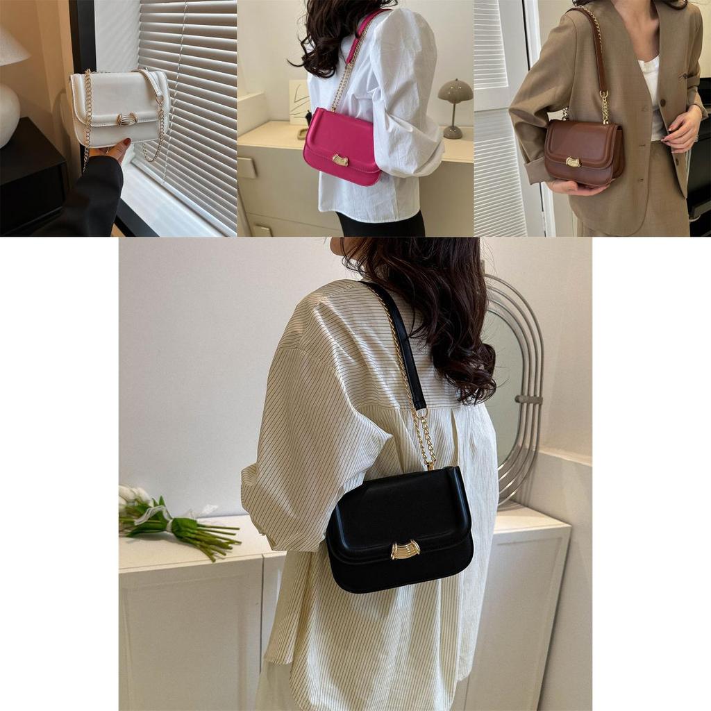 Trendy Chain Crossbody Bag Stylish Summer Small Box Bag Chic Shoulder Purse For Women