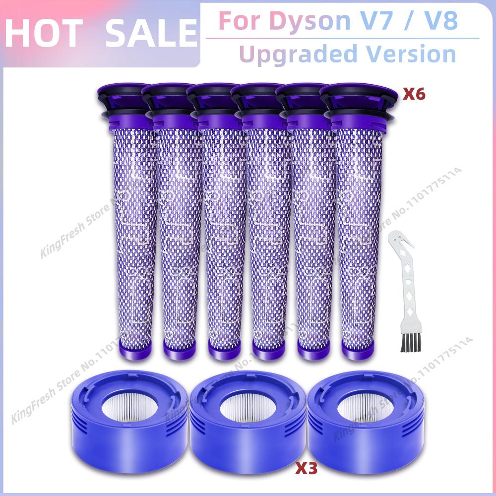 Compatible For Dyson V7 V8 Pre Filter Post Filter Replacement Parts Accessories Vacuum Front and Back Washable Filter