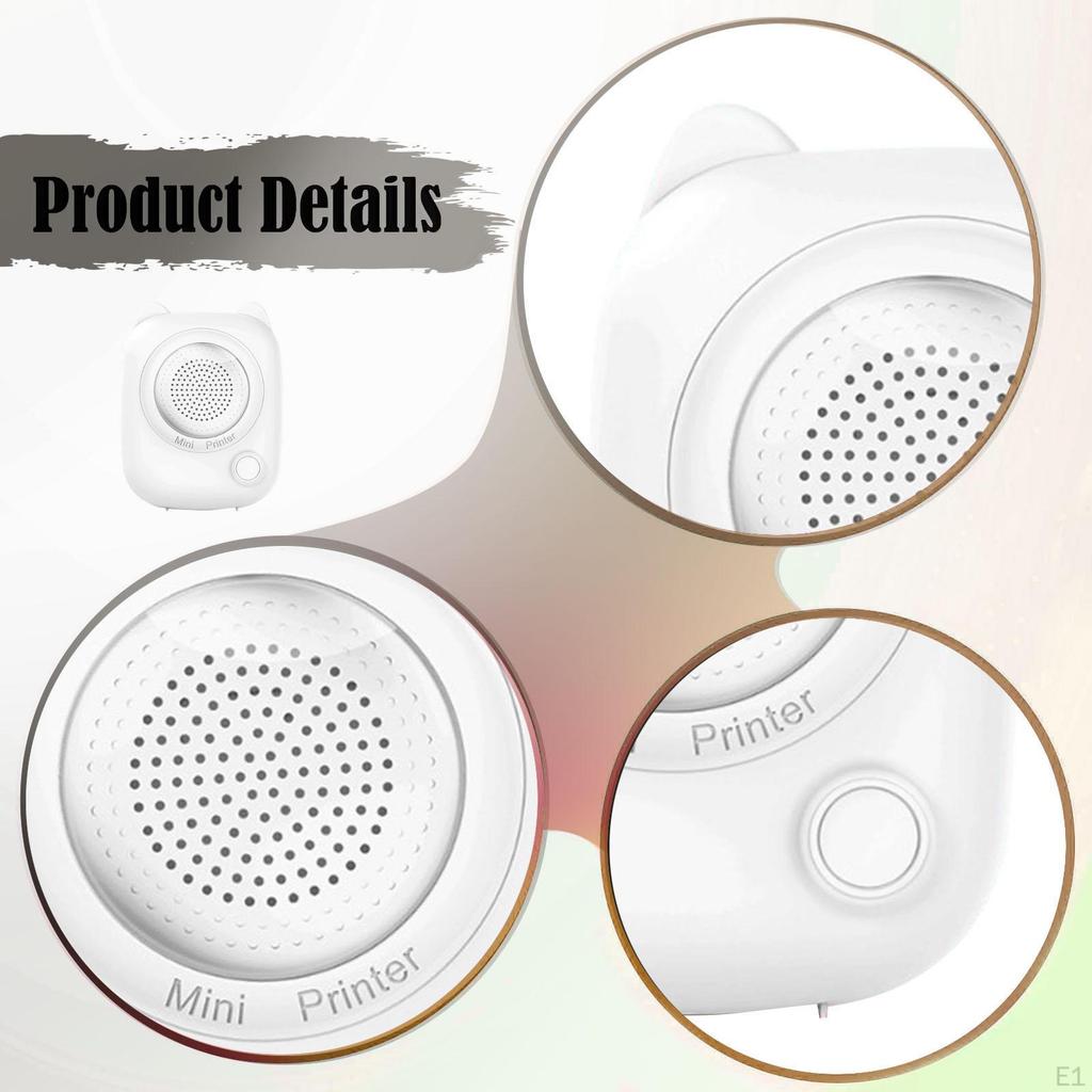 Thermal Printer Creative Voice Control for Children Print Machine Portable DIY Journal Study