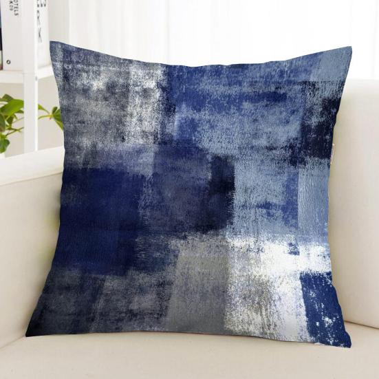 Pillow Covers with Zipper Set of 2 Oil Painting Throw Pillowcases Breathable All-season Pillowslip Abstract Art Decorative Cushion Case for Couch Bed