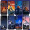 Matterhorn Swiss Mountain Phone Case For Samsung S24,S21,S22,S23,S30,Ultra,S20,Plus,Fe,Lite,Note,10,9,5G Black Soft Cover