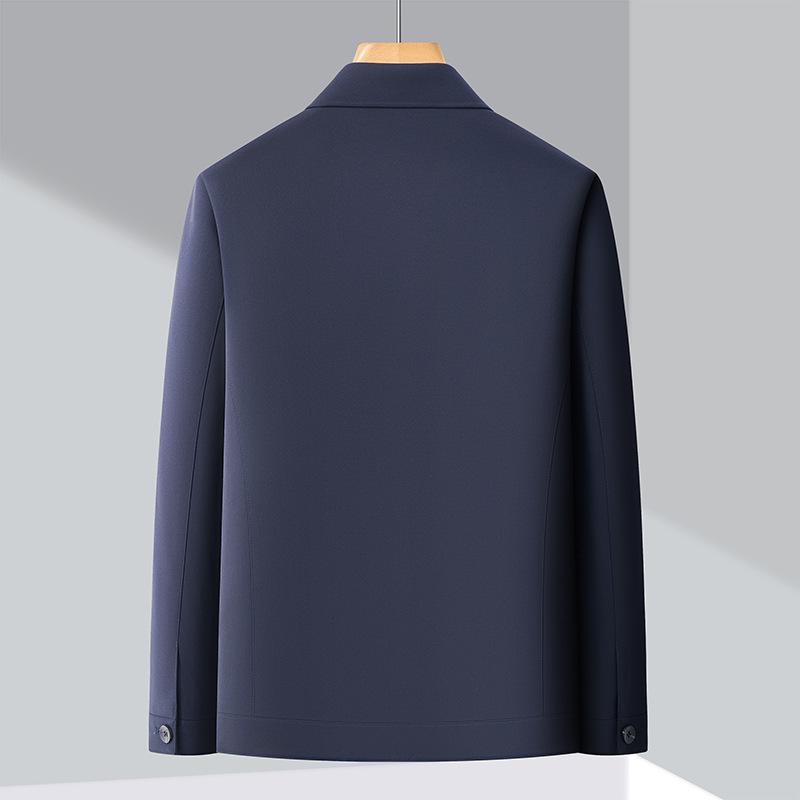 Men's Woolen Jacket - Business Casual for Middle-aged and Elderly