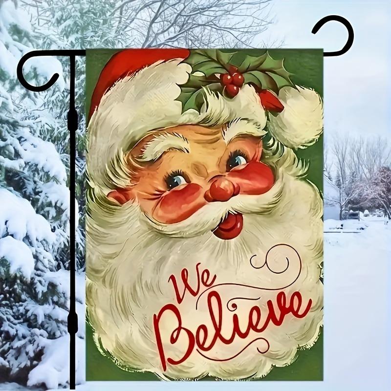 

All-Weather Christmas Garden Flag - Double-Sided Santa Design on Durable for Long-Lasting Outdoor Holiday Decor