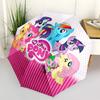 1pc My Little Pony Automatic Folding Umbrella Portable 3-Fold Design with 8-Bone Iron Frame, Outdoor, Ideal Gift for Fans, Travelers, Daily Use, Festi