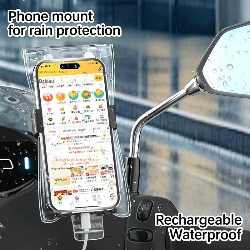 Universelle Transparente Regenfeste Handytasche Wasserdichte Touchscreen-Schutzhülle Wiederaufladbar