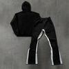 Men's Autumn and Winter Letter-printed Hooded Sweater Set, Sweater and Trousers Two-piece Set