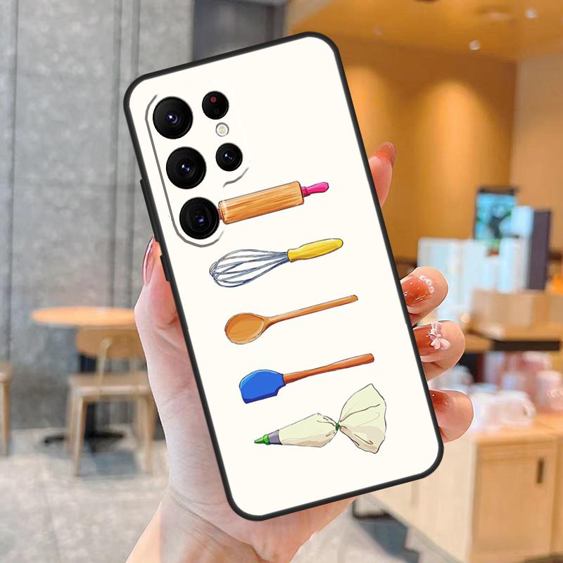 Cooking Chef Knives Phone Case For Samsung Galaxy S25 S24 S22 S21 S20 S23 Ultra S9 S10 Plus S25 FE Back Cover