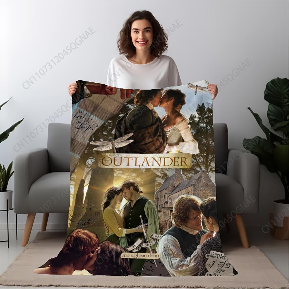 Custom 1Pc Outlanders Jamie Fraser Tv Show Themed Blanket - Soft Flannel All-Season Bedspread Suitable For Sofa, Bed, Office Nap