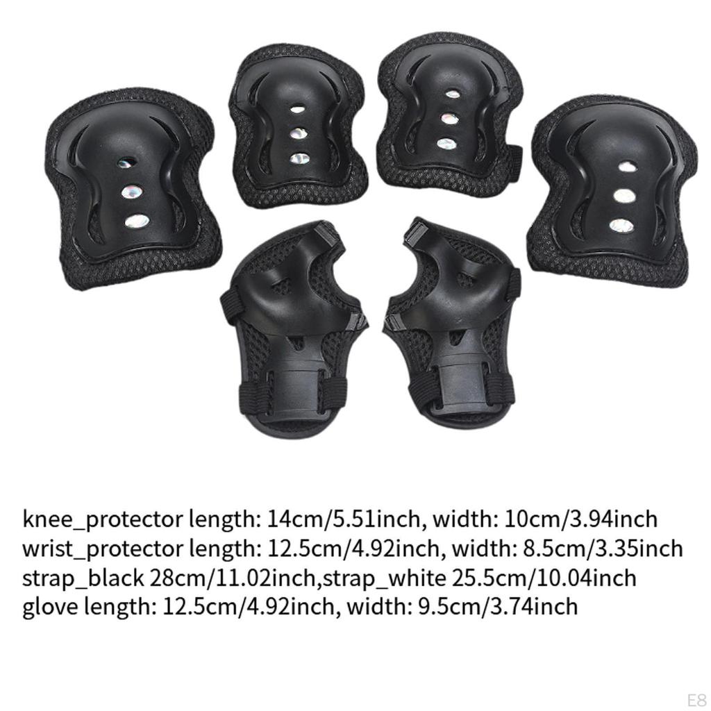 Kids Gear: Skate Pad Set Including Knee and Elbow Supports for Riding