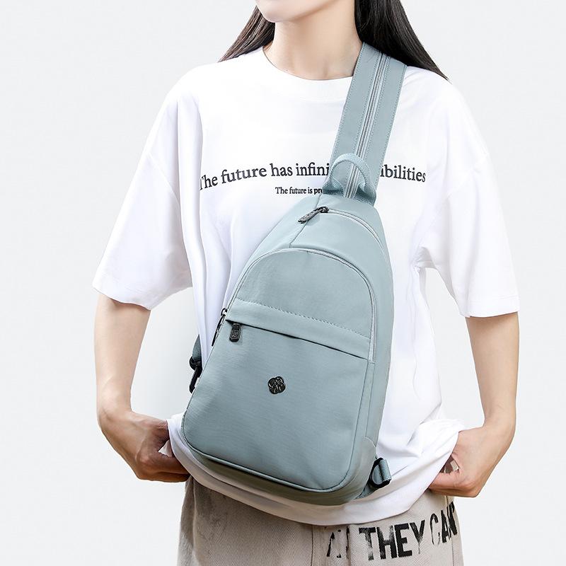 Solid Color Backpack Multi-functional Chest Bag Women's Shoulder Crossbody Bag