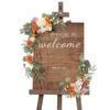 2x Wedding Arch Flowers Decoration Green Leaves Boho Arch Floral Arrangement Artificial Rose for Wall Party Reception Window