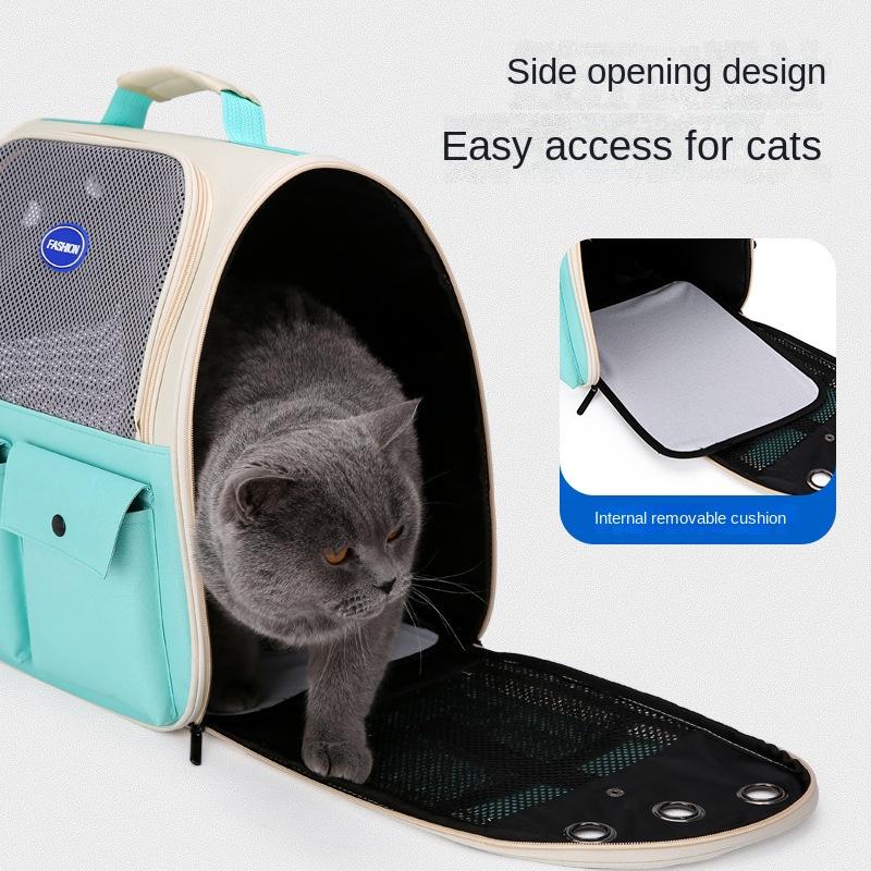 Cat Bag Portable Pet Large Capacity Cat Carrier Backpack Adjustable Strap Pet Carrying Bag Foldable Cat Backpack Outdoor Travel