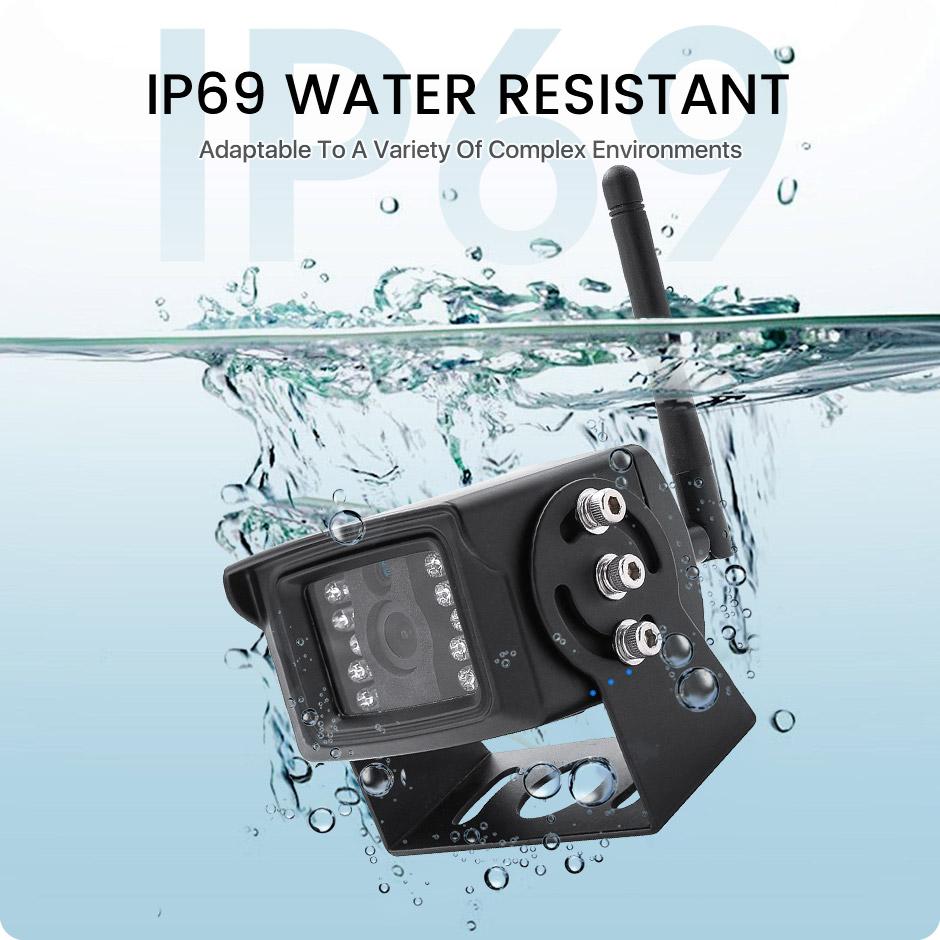 Touch Screen Wireless 7'' AHD Digital DVR Record IR Night Vision Reverse Backup Camera 4CH WiFi Monitor For Truck/Trailer/Bus/RV