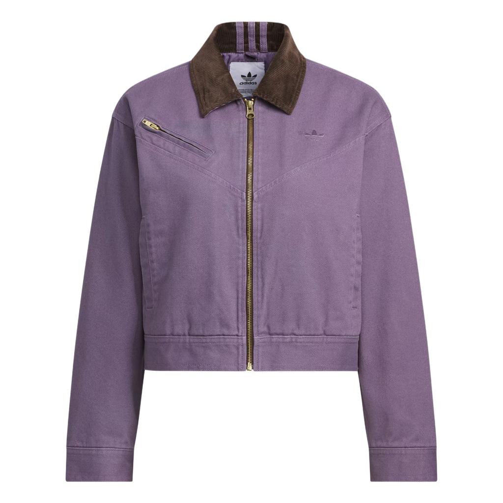 adidas Originals Wash Pad Jacket Women Jackets Dark-Gray Violet Gold JW9577