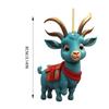 Christmas Cute Goat Home Party Decor 2D Christmas Tree Ornaments For Home Xmas Decoration Party Supplies