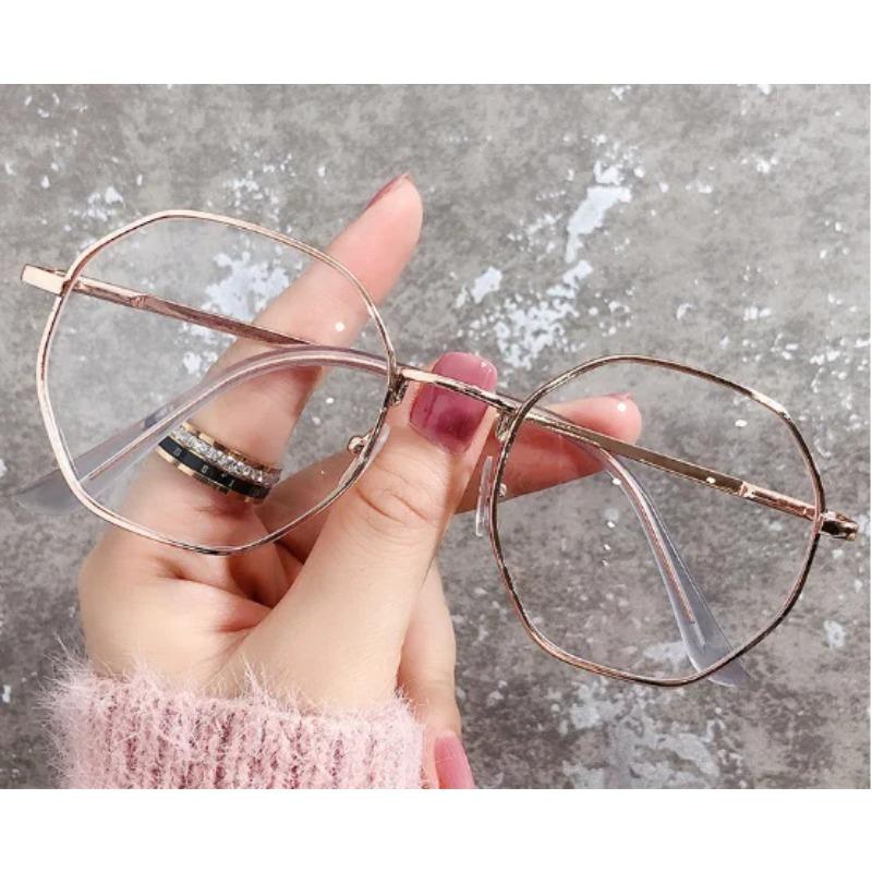 Trendy Women Office Anti Blue Light Oversized Computer Glasses Cat Eye Female Blue Blocking Big Size Eyeglasses Alloy Frame