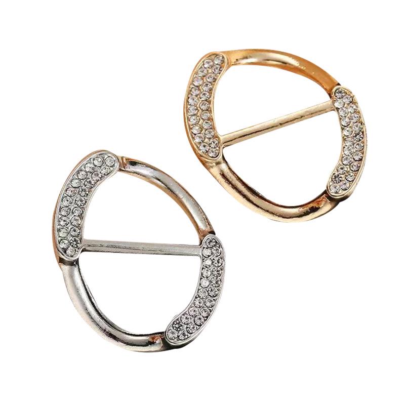 Pearl Diamond Decorative Knot Buckle for T-Shirt Hem and Scarves