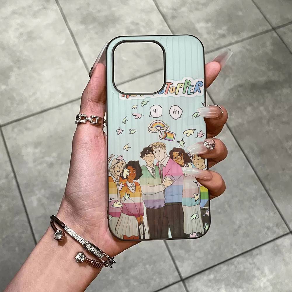 New Heartstopper Anime Stripe Corrugated Shockprof Phone Case For IPhone 17 16 15 14 13 12 11 Pro Max Plus Pro Cover