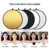 Foldable 5-in-1 Photography Reflector for Studio & Portrait Lighting