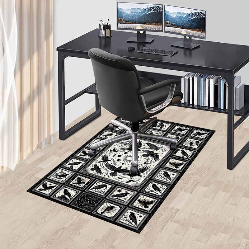 1PC Crows Raven Non-Slip Floor carpet, Office, family, bedroom, Studio - Large Area Rug, Decorative Mat, Longlasting Material-C0433