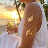 Minimalist Gold Color Spiral Upper Arm Cuff Bracelet for Women Boho Line Geometric Upper Cuff Bracelet Beach Festival Jewelry