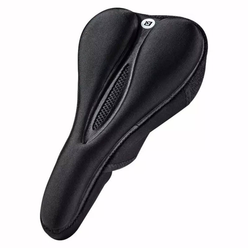 Gel-Fahrradsitzbezug mit Memory-Schaum, Größe L, schwarz