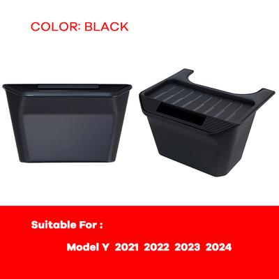 Rear Seat Storage Box for Tesla Model Y 2021 2022 2023 2024 Organizer Center Console Bins Backseat Trash Can Garbage Accessories