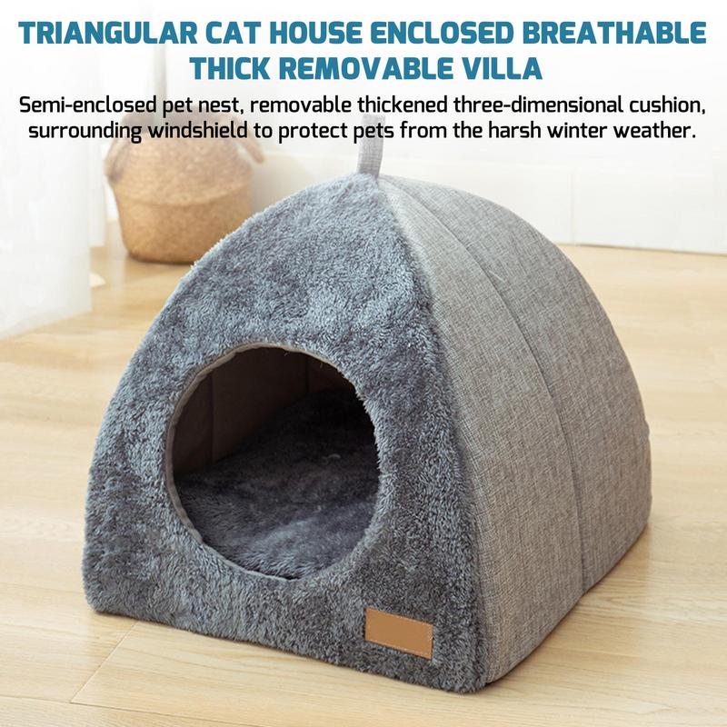 

Cat Bed Cave Small Animal Pet Winter House Tent Small Cats And Dogs Pet Shelter For Home Travel Camping M