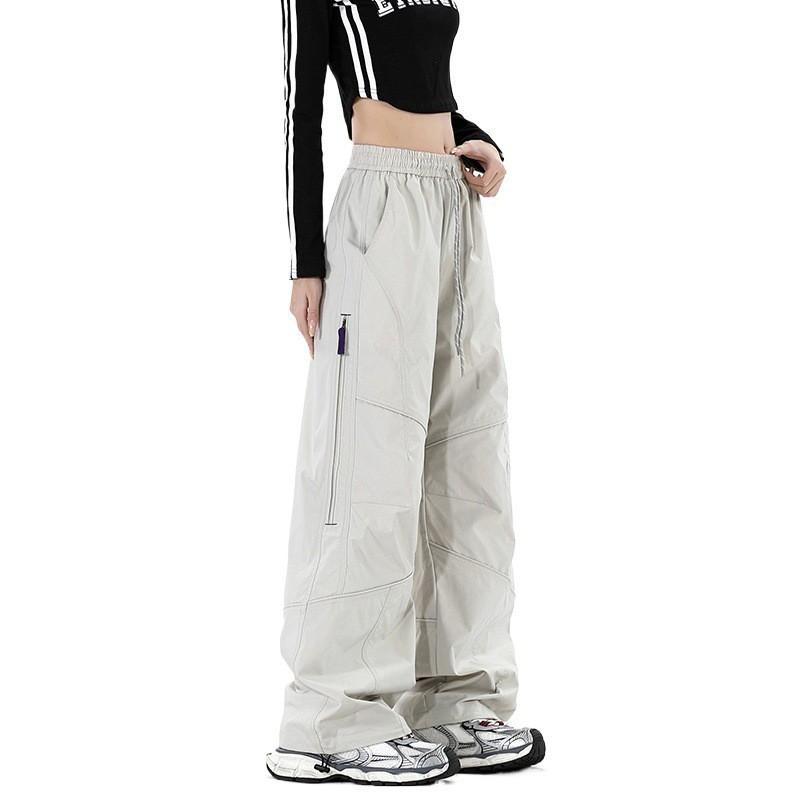 Damen Weite Cargohosen 2026 Locker Schnelltrocknend Outdoor Arbeitskleidung Jogginghosen Hohe Taille