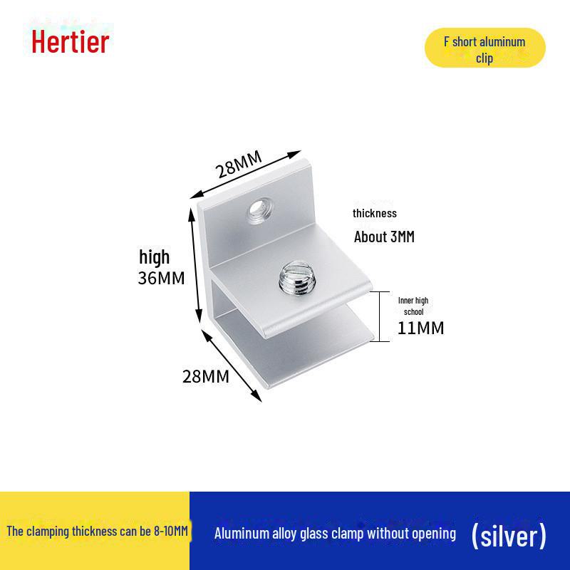 Aluminiowy uchwyt do stojaka na szkło do drewna i płytek