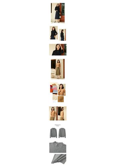 Women's Pure Wool Half-High Neck Knit Sweater - Solid Color, Warm Autumn/Winter Pullover