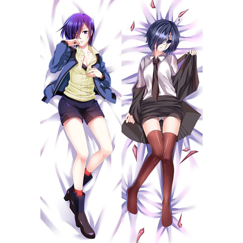 Anime Tokyo Ghoul Kissenbezüge Kaneki Ken Maske Touka Touka Kirishima Dakimakura Hülle Beidseitig Bettwäsche Umarmendes Körperkissenbezug