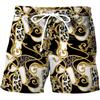 Pantaloncino da Spiaggia con Grafica Bandana di Tendenza per Uomo Moda Estiva Costume da Bagno Stampato 3D Pantaloncini Casuali Larghi Streetwear Pantaloncini Hawaiani