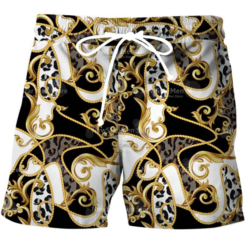 Pantaloncino da Spiaggia con Grafica Bandana di Tendenza per Uomo Moda Estiva Costume da Bagno Stampato 3D Pantaloncini Casuali Larghi Streetwear Pantaloncini Hawaiani