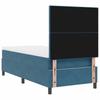 LED Box Spring Bed with Mattress Dark Blue 90 x 190 cm Velvet