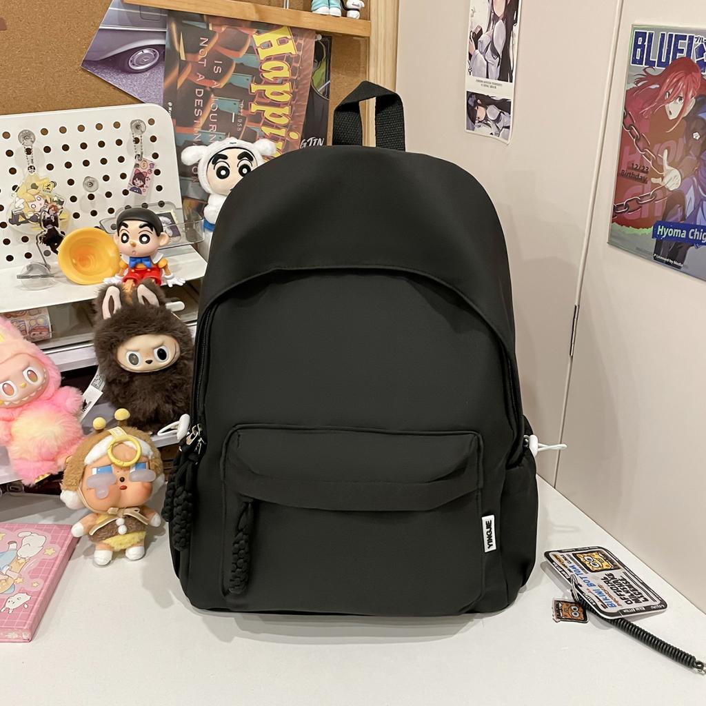 Ny vattentät nylon damryggsäck kvinnlig reseväska ryggsäckar skolväska för tonårsflickor enfärgad bokväska mochila bokväska