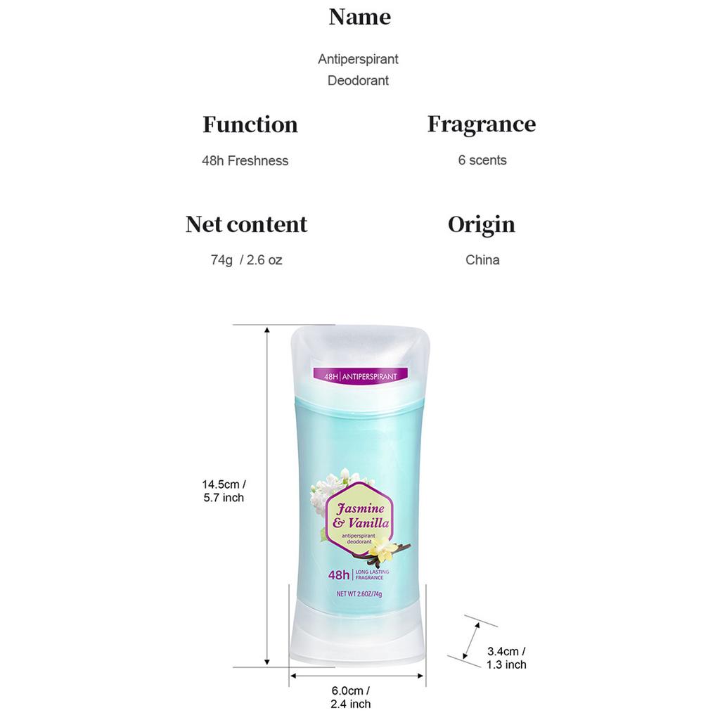 Women's Antiperspirant Deodorant Stick, Alcohol-Free & Long Lasting, Freshness for Up to 48 Hours, Non-Irritating & Quick-Dry Formula