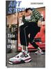 AJ4 Men's Little White Cement High-Top Basketball Sneakers, Thick-Soled, Autumn 2025 Trendy Edition