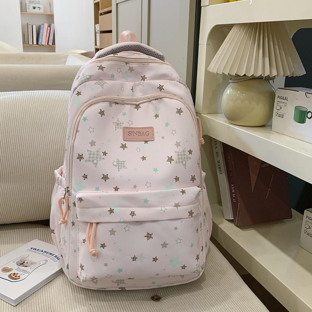 Schoolbag Fashion Burden Reduction School Bag Girls Elementary School Students New Large Capacity Junior High School Students High School Students