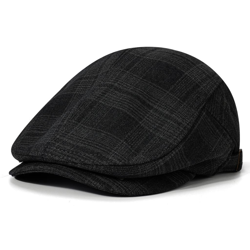 Forward Hat Unisex Spring Beret Check Peaked Cap
