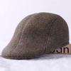 2024 Autumn/Winter Men's Woolen Beret: Warm, Thickened Duckbill Hat for Middle-Aged & Elderly.