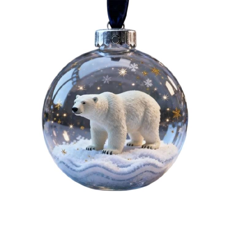 Christmas Wildlife Acrylic Ornament Set Efficient Shatterproof Decors Feature Detailed Animal Silhouettes Designs