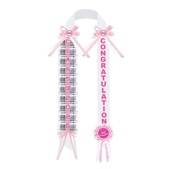 2026 Graduation Money Lei with 11 Cash Holder Double Braided Grad Ribbon Leis Graduation Gifts for Class of 2026 High School College Party Supplies
